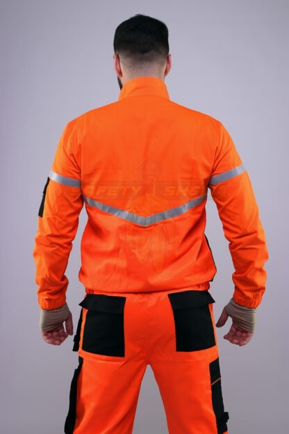 Jacheta Safety Shell CORE – Orange & Black - imagine 2