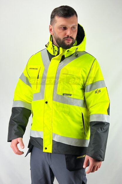 ❄ Geaca captusita Safety Shell Arctic – Green & Black